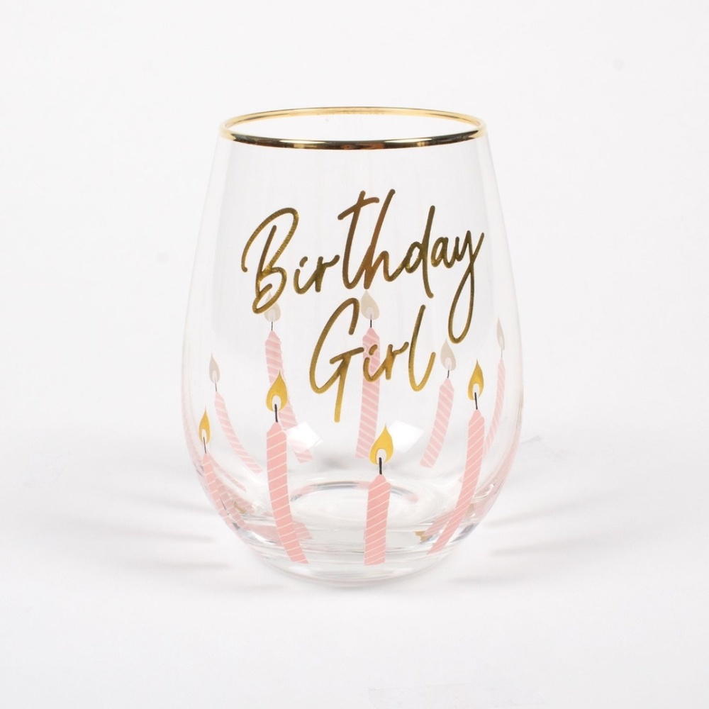 Birthday Girl Stemless Wine Glass